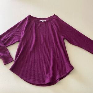 Loft waffle soft purple shirt.